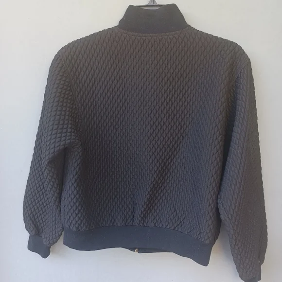 St John black quilted bomber jacket M. - Picture 3 of 4